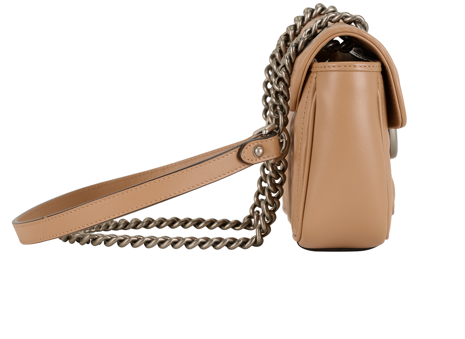 Marmont, &pound;1,200, Handbags, Nude, Leather, Side view